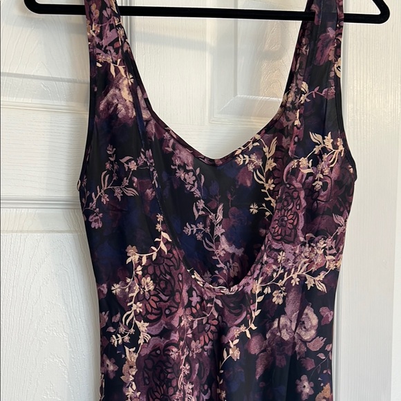 NWT Free People Worth The Wait Slip Dress in Purple Black Combo | Size Medium - Picture 4 of 9